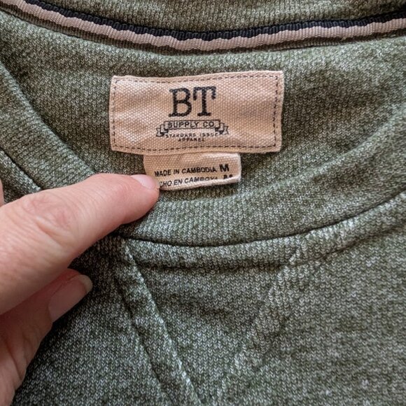 BT Supply Co. Heathered Green Crewneck Sweatshirt M - Picture 2 of 2